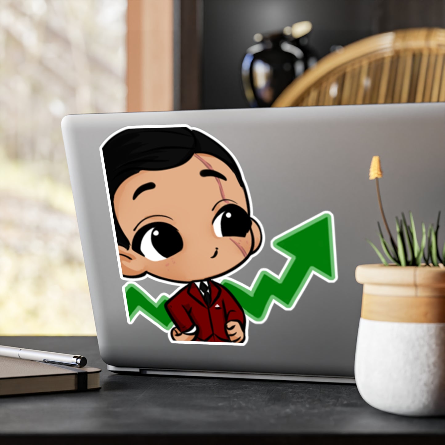 Thomas Black Vinyl Character Sticker