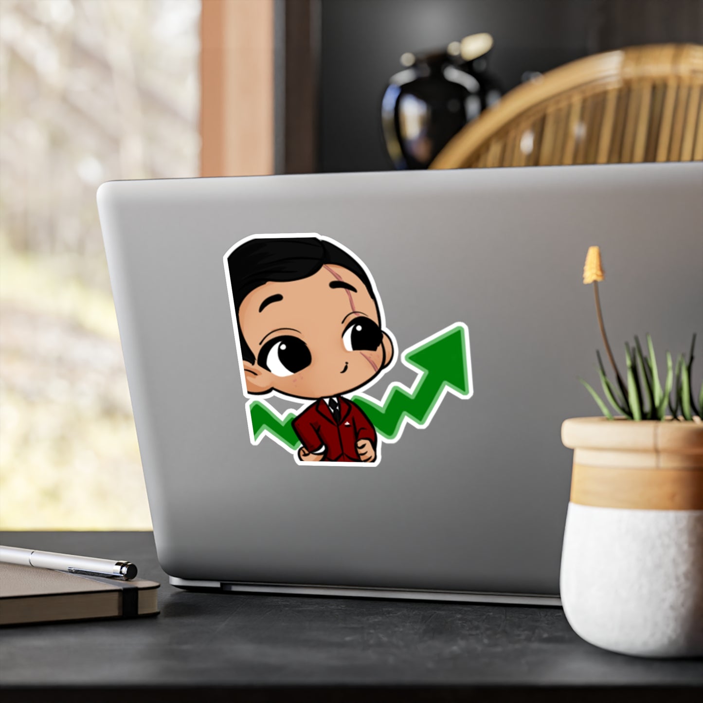 Thomas Black Vinyl Character Sticker