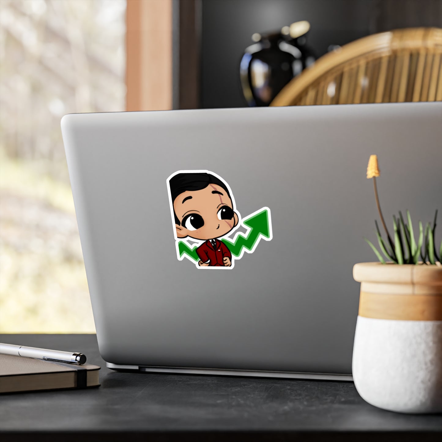 Thomas Black Vinyl Character Sticker