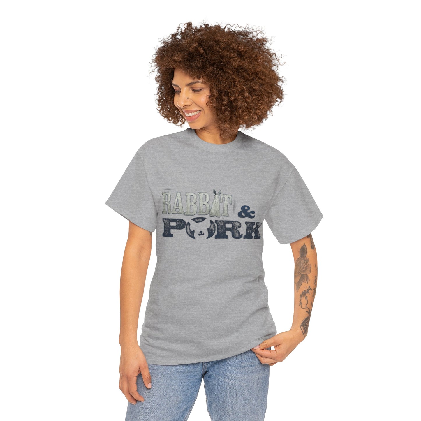 "Rabbit & Pork" Fallout: London DLC Unisex Heavy Cotton Tee