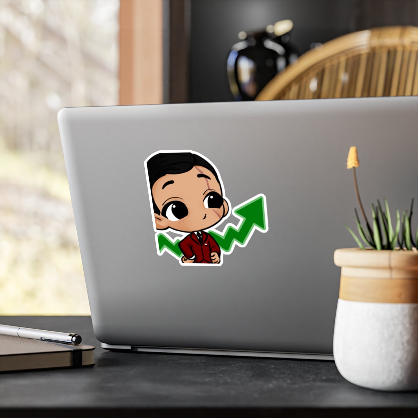 Thomas Black Vinyl Character Sticker